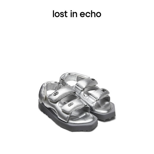 [福利价]lost in echo2024春季新品设计师品牌切面厚底增高填充双条带凉鞋 商品图0