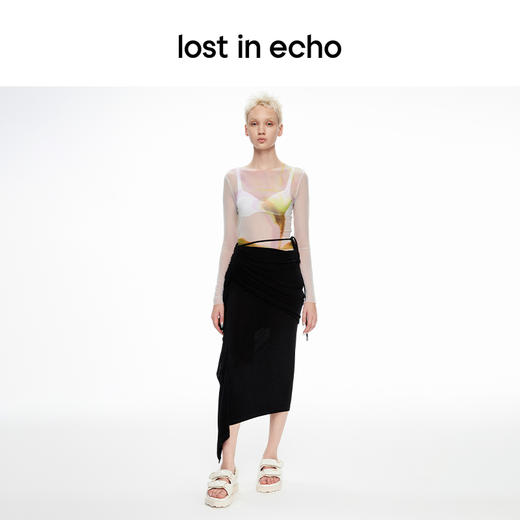 [福利价]lost in echo2024春季新品设计师品牌切面厚底增高填充双条带凉鞋 商品图1