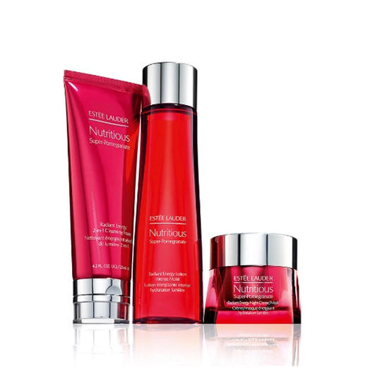 【航免仓】EstéeLauder雅诗兰黛红石榴三件套（洁面125ml+红石榴水200ml+晚霜50ml）新旧版本随机发 商品图0