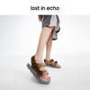 [福利价]lost in echo2024春季新品设计师品牌切面厚底增高填充双条带凉鞋 商品缩略图4