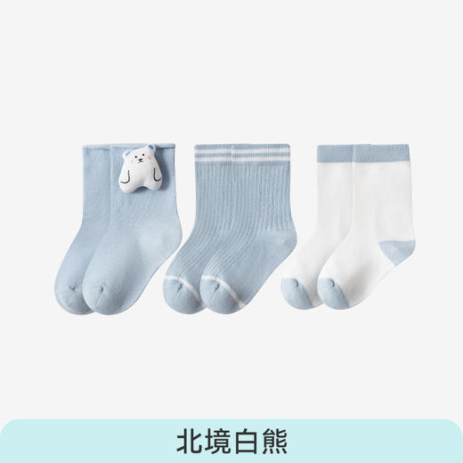 ibaby×outlast太空科技恒温/英伦宝贝婴幼儿立体玩偶中筒袜（3双装） 商品图5