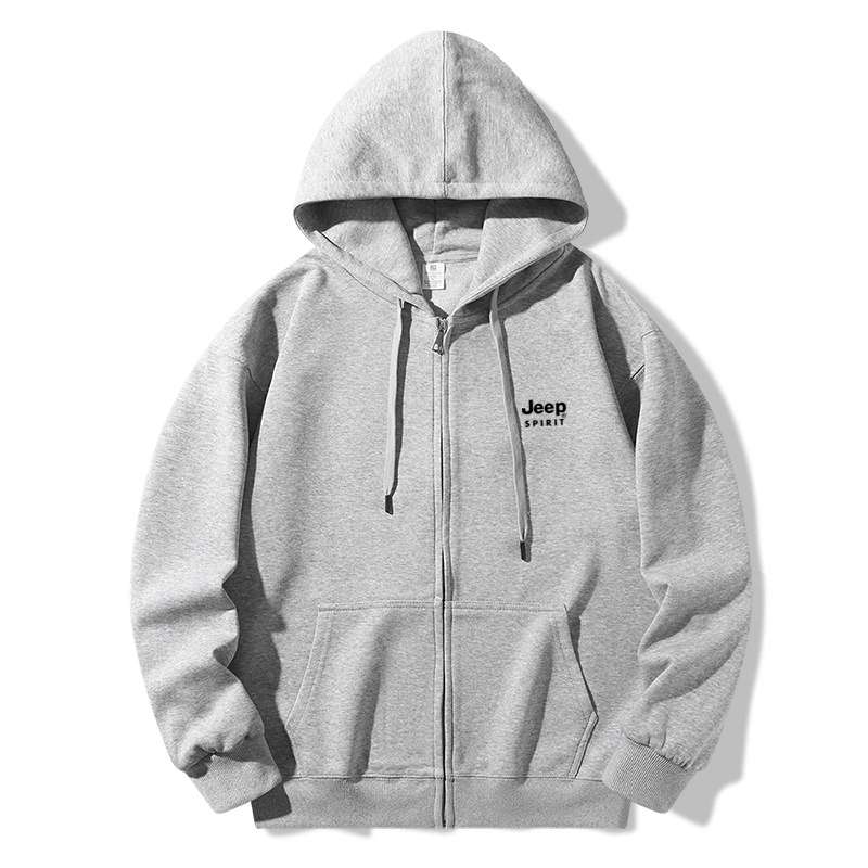 jeep spirit拉链休闲连帽卫衣 |  男女同款 时尚百搭 舒适有型 宽松