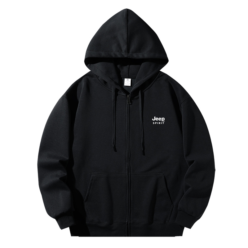 jeep spirit拉链休闲连帽卫衣 |  男女同款 时尚百搭 舒适有型 宽松