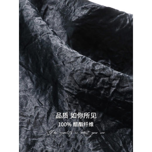 COCOBELLA[醋酸]奢感褶皱肌理丝滑垂坠OL西装外套SI7003 商品图3