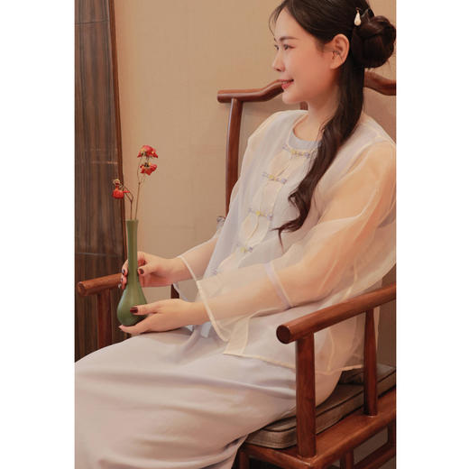 【线上专属】【始芳菲系列】无袖连衣裙（23718075-星朗） 商品图4