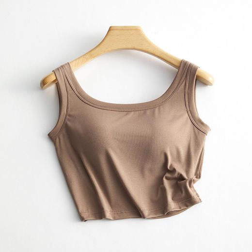 【现货】【金猪甄选】【穿在身材的肌底液】2024长新款女春夏肌底液U领小背心打底衫柔软弹力宽肩带小吊带H241050585 商品图2