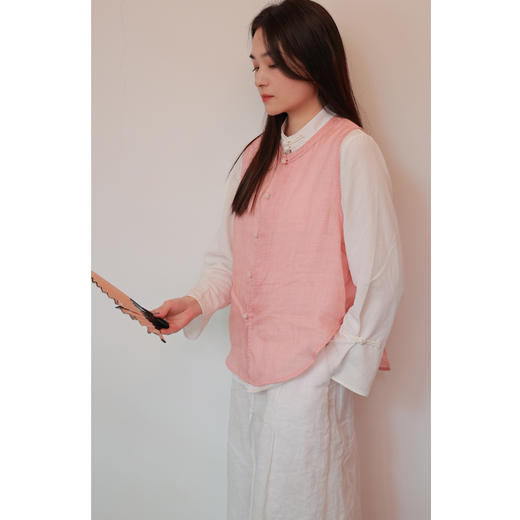 【抖音专属】圆领马甲（24704263-檀唇） 商品图0