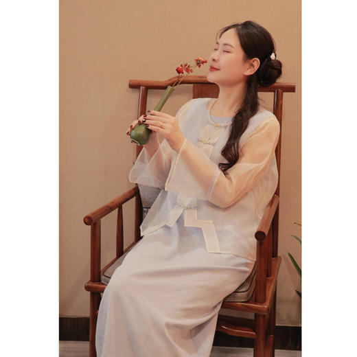 【线上专属】【始芳菲系列】无袖连衣裙（23718075-星朗） 商品图5