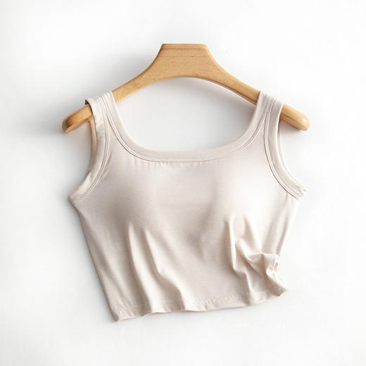 【现货】【金猪甄选】【穿在身材的肌底液】2024长新款女春夏肌底液U领小背心打底衫柔软弹力宽肩带小吊带H241050585 商品图5