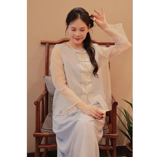 【线上专属】【始芳菲系列】无袖连衣裙（23718075-星朗） 商品图6