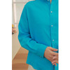 【线上专属】【始芳菲系列】衬衫（22810084-孔雀蓝） 商品缩略图2