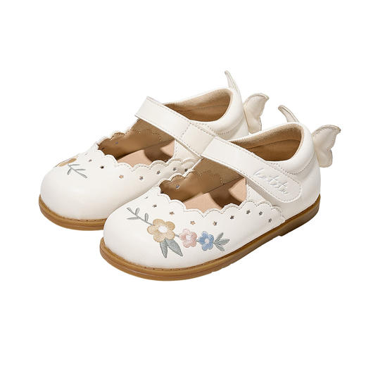 卡特兔女童小皮鞋2024夏季新款儿童单鞋软底防滑白色女童公主鞋 商品图2