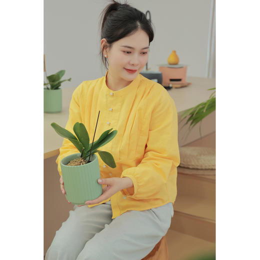 【春和景明系列】立领衬衫（24710198-栀子） 商品图3