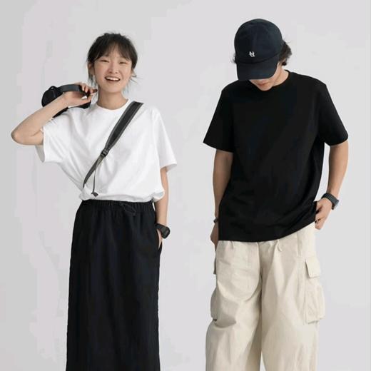 【89元到手三件！】BASIC LIVE男女匹马棉短袖T恤（4-205） 商品图10