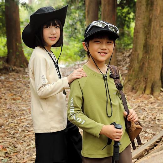 龙之涵 2024早春新品 亲子款踏春山涧系列微绒长袖衫 中大童春秋新款套头上衣 婴幼儿A类标准 商品图9