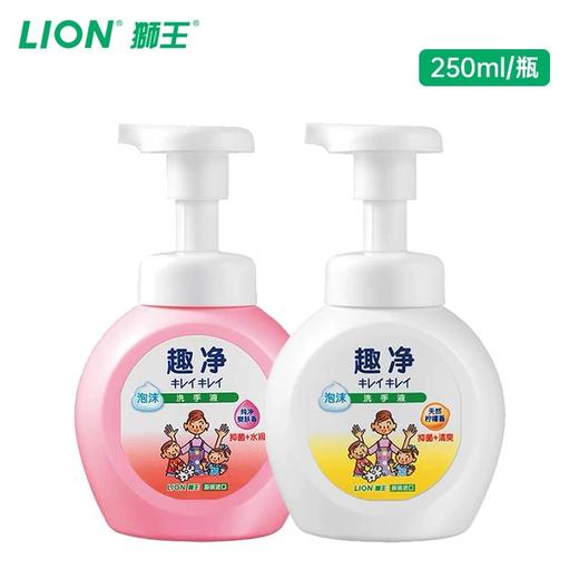 日本LION狮王趣净泡沫抑菌洗手液纯净爽肤香/天然柠檬香250ml 绵密泡沫温和易净 117835/117836 商品图0