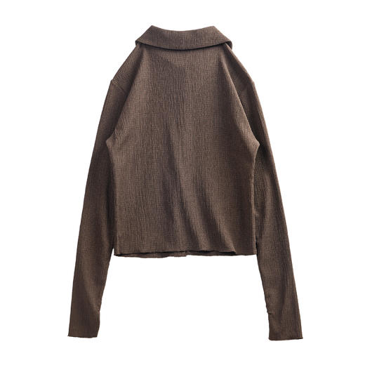 马登短款针织开衫外穿不规则别致修身上衣美式bm内搭长袖肌理纹女 商品图8