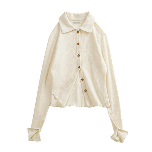 马登短款针织开衫外穿不规则别致修身上衣美式bm内搭长袖肌理纹女 商品图5