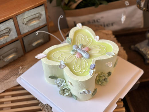 网红蝴蝶蛋糕，全部装饰可食用，提前5天预定哦，九运离火，点燃希望之光，破茧成蝶，舞动新的篇章。愿这份蝴蝶蛋糕，带你飞向更美好的未来 商品图13