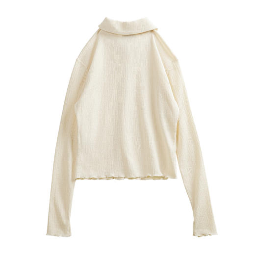 马登短款针织开衫外穿不规则别致修身上衣美式bm内搭长袖肌理纹女 商品图6