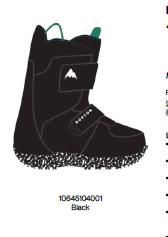 25/27BURTON雪鞋MINI GROM BLACK 商品图0
