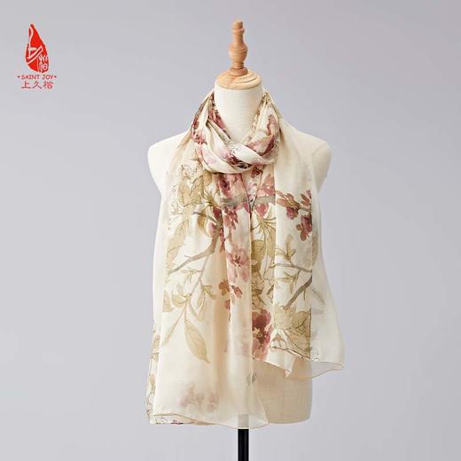 SAINTJOY/上久楷夏季真丝长巾 桑蚕丝   琼圃霏香 CJS23036 商品图0
