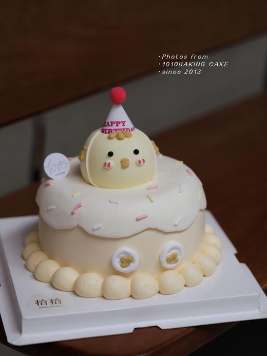 「呆萌小黄鸡」手绘立体小动物·100%动物奶油（附图6寸·提前3天预订） 商品图0