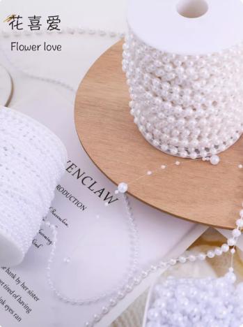 多规格珍珠装饰--半面珍珠卷装.珍珠链.珍珠蝴蝶结.珍珠扣 商品图3