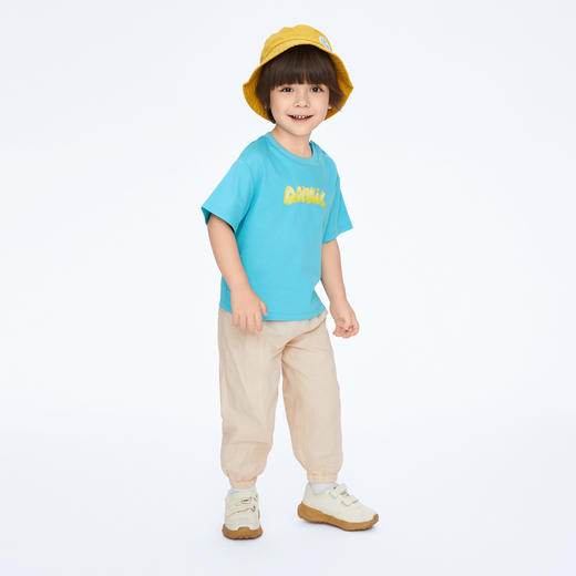 【实体店同款】男童萌趣印花全棉圆领短袖T恤新款安奈儿童装XB411597 商品图3