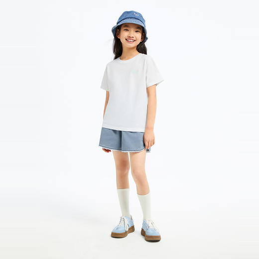 男女童轻薄柔软圆领亲子短袖T恤新款安奈儿童装童装小程序专享EM421145 商品图6