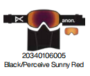 24/25ANON雪镜LB M4 CYLINDRICAL BLACK/PRCV SUN RED