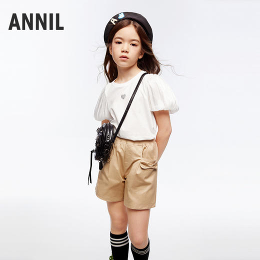 女童全腰梭织短裤夏季新款安奈儿童装EG426081 商品图2