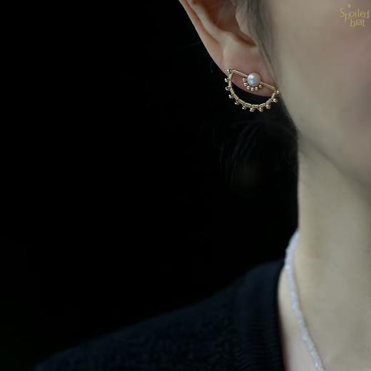 SpoiledBrat Jewelry Akoya珍珠耳钉 扇形耳钉 商品图1