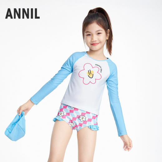 女童分体泳衣套装夏季新款安奈儿童装JG427106 商品图1