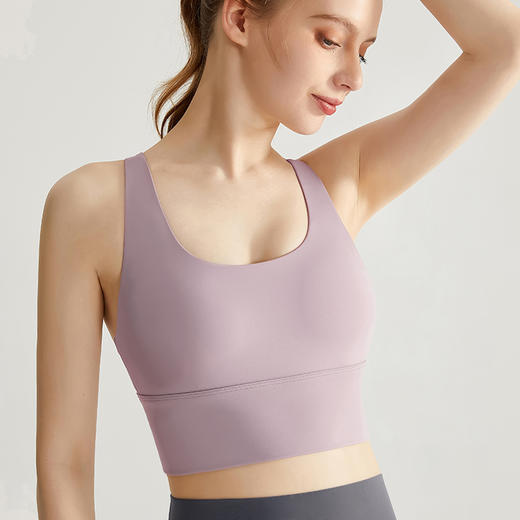【运动必备】【高弹防震，伸展轻盈】春夏新款女运动内衣长款裸感美背瑜伽服背心式防震聚拢跑步健身文胸 商品图5