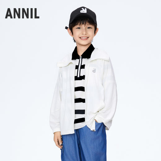 【实体店同款】男女童冰感高弹防晒衣超柔外套新款安奈儿童装AM415567 商品图1