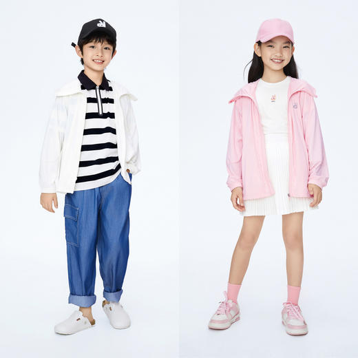 【实体店同款】男女童冰感高弹防晒衣超柔外套新款安奈儿童装AM415567 商品图3