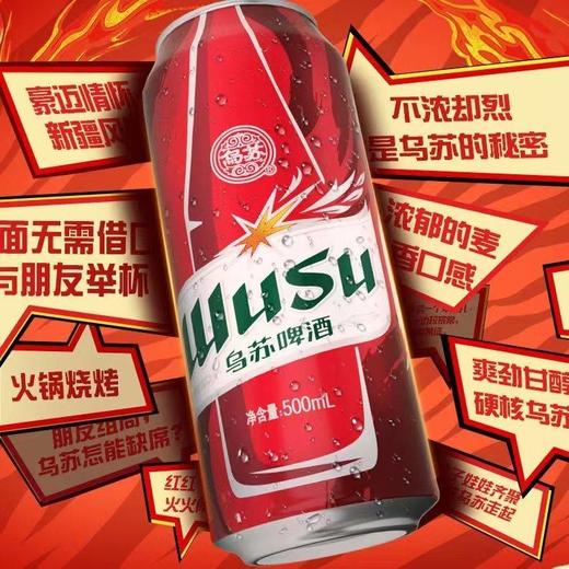【爆款热卖6罐】新疆夺命大乌苏啤酒500ml啤酒 商品图1