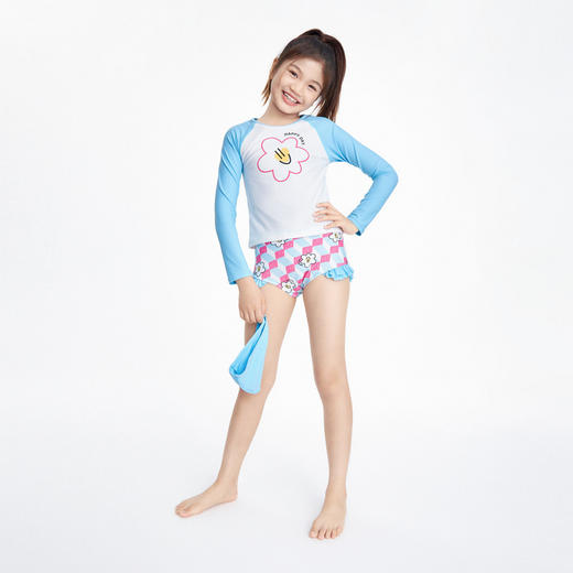 女童分体泳衣套装夏季新款安奈儿童装JG427106 商品图3