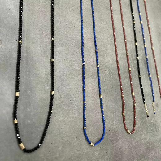 SpoiledBrat Jewelry钱币系列 | 石榴石 青金石 黑尖晶钱币项链 商品图7