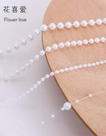 多规格珍珠装饰--半面珍珠卷装.珍珠链.珍珠蝴蝶结.珍珠扣 商品图1