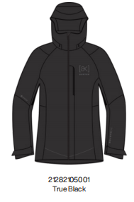 25/26BURTON雪服W AK GORE UPSHFT JK TRUE BLACK