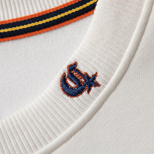 【桑蚕丝混纺 多色】罗蒙春秋男装时尚卫衣男士布标绣花卫衣时尚休闲圆领长袖T恤男 商品图8