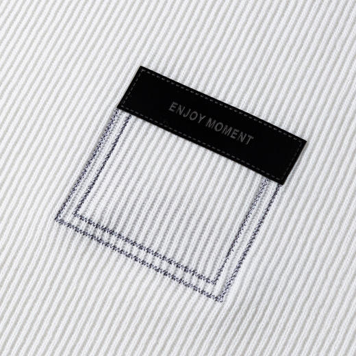 【竖坑条纹 多色任选】罗蒙春秋男士绣花胸标卫衣男时尚休闲百搭卫衣圆领长袖T恤上衣男 商品图9