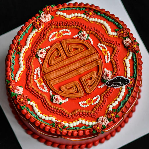 团寿纹﹒硃红 商品图1