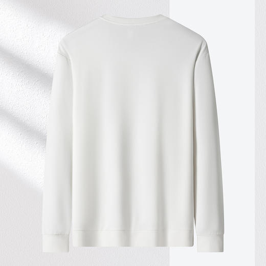 【肌理提花】罗蒙春季男装卫衣贴布字母印花卫衣男士舒适休闲百搭圆领长袖t恤男 商品图4