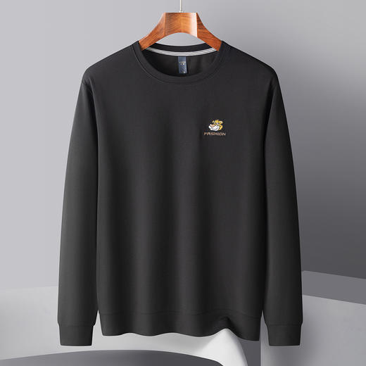 罗蒙春秋男装卫衣时尚绣花卫衣男士休闲百搭圆领长袖T恤男 商品图2