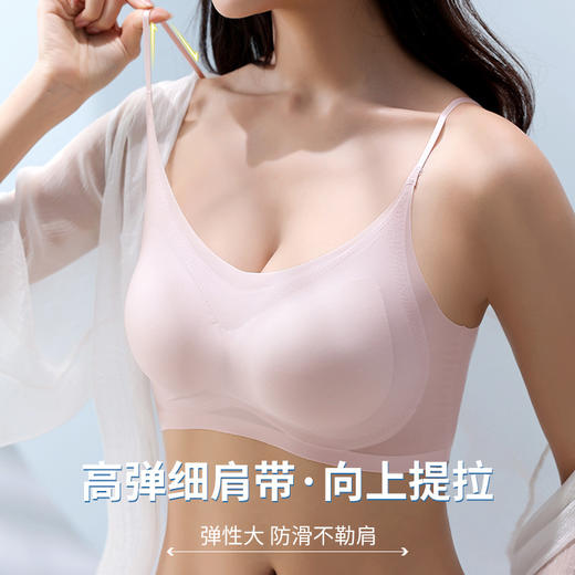 【限时特价买一送一】舒妍娜超薄裸感冰丝内衣 可拆卸杯 无痕美背小吊带裸感文胸 薄如蝉翼 给肌肤降个温（需要不同尺码可备注清楚） 商品图4