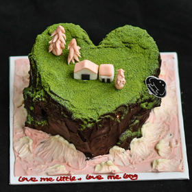 爱情岛景观奶油蛋糕