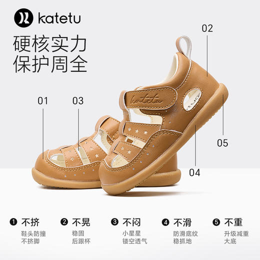 卡特兔宝宝凉鞋2024夏季婴儿鞋子防滑透气儿童学步机能鞋女宝宝 商品图1
